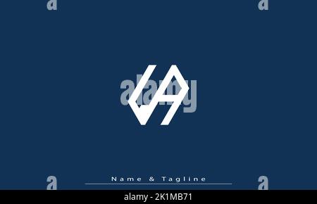 Alphabet letters Initials Monogram logo LA , AL Stock Vector