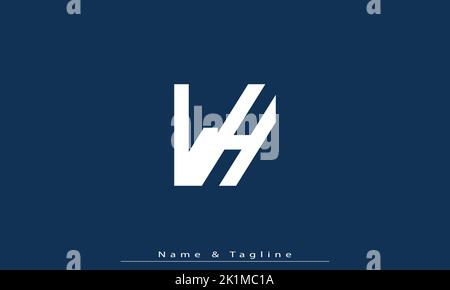 Alphabet letters Initials Monogram logo LH , HL Stock Vector