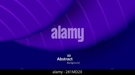 Abstract background with big stripes 3d purple circles Stock Vector