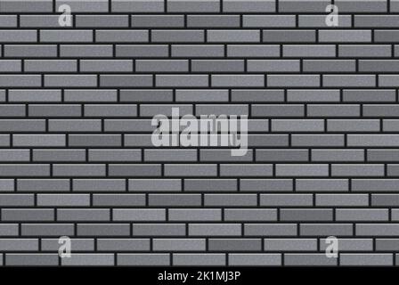 A wall of gray brick and dark cement. Pattern of new brickwork Stock Photo