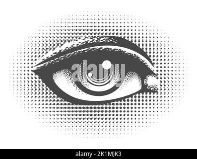 grunge human eye optical vision icon Stock Vector Image & Art - Alamy