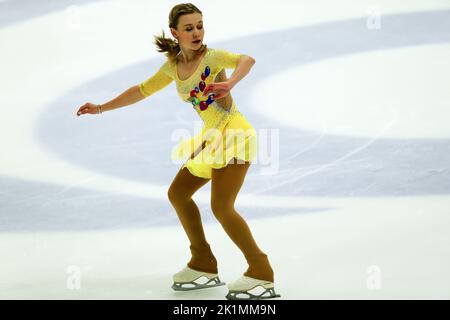 PalaGhiaccio IceLab, Bergamo, Italy, September 17, 2022, Ekaterina KURAKOVA (Pol), women free skating  during  2022 ISU Challenger Series Figure Skating - Ice Sports Stock Photo