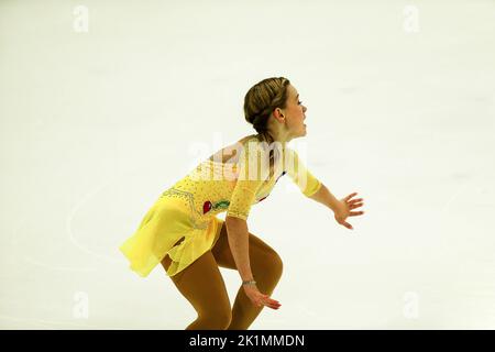 PalaGhiaccio IceLab, Bergamo, Italy, September 17, 2022, Ekaterina KURAKOVA (Pol), women free skating  during  2022 ISU Challenger Series Figure Skating - Ice Sports Stock Photo