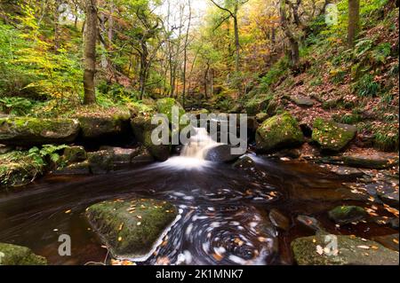 Burbage Brook, Autumn in the Peak District National Park Stock Photo