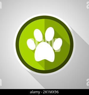 Animal green vector icon, wildlife flat design symbol Stock Vector