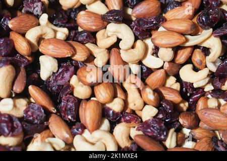 close up of many mixed nuts  Stock Photo