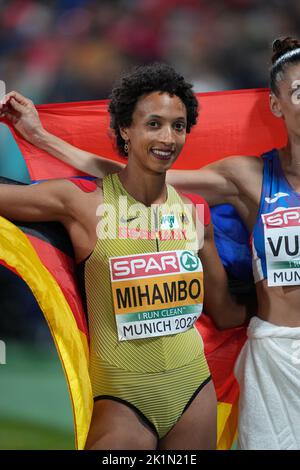 Malaika Mihambo With Her Country's Flag Of The Long Jump At The ...