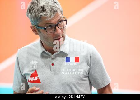 Jecelyn Trillon Head Coach of France national team during U20 European Championship - Poland vs France, Volleyball Intenationals in Montesilvano/Vasto, Italy, September 19 2022 Stock Photo