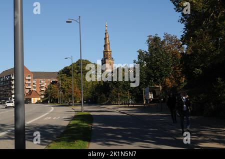 Copenhagen -Denmark -19 Septmeber 2022-Spire of salvation army church on christianshavn Copenhagen.  (Photo..Francis Joseph Dean / Dean Pictures) Stock Photo