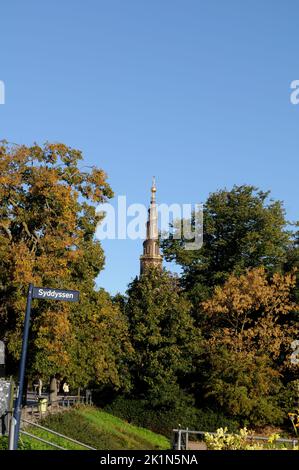 Copenhagen -Denmark -19 Septmeber 2022-Spire of salvation army church on christianshavn Copenhagen.  (Photo..Francis Joseph Dean / Dean Pictures) Stock Photo