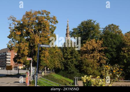 Copenhagen -Denmark -19 Septmeber 2022-Spire of salvation army church on christianshavn Copenhagen.  (Photo..Francis Joseph Dean / Dean Pictures) Stock Photo