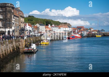 Whitby Harbour, North Yorkshire, England, United Kingdom. Stock Photo