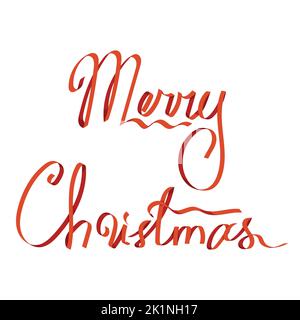 Merry Christmas Lettering created by Red Ribbon Stock Vector