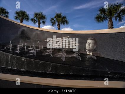 John F Kennedy at Kennedy Space Center Stock Photo