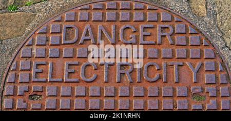 Iron grid, Danger Electricity Stock Photo