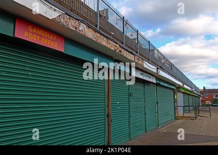 Gamesley Post Office, Winster Mews, 38, Glossop, Glossop, Derbyshire, England, UK,  SK13 0LU Stock Photo