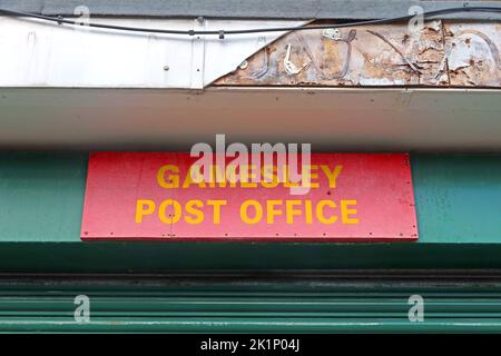 Gamesley Post Office, Winster Mews, 38, Glossop, Glossop, Derbyshire, England, UK,  SK13 0LU Stock Photo