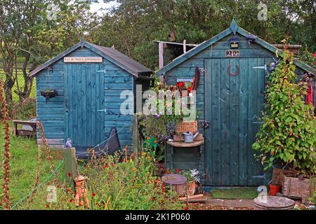 Shed 29,GAFA, Glossopdale Action For Allotments, Gamesley Estate, Melandra Castle Road, Gamesley, High Peak,England, UK, SK13 0BN Stock Photo