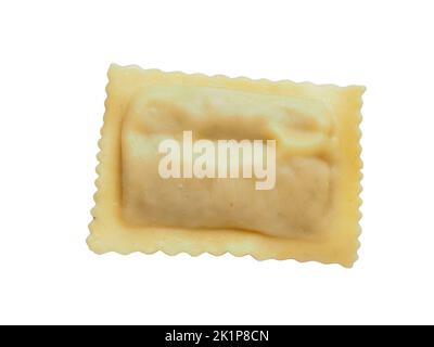 Swabian Maultaschen on a white background, traditional German food Stock Photo