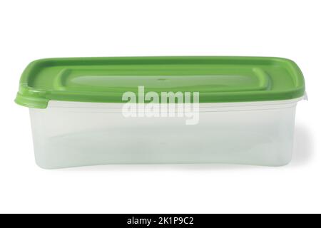 Plastic food container isolated on white background Stock Photo