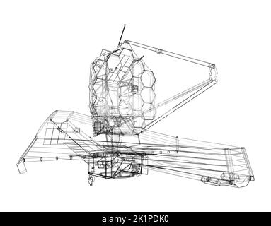 James Webb Space Telescope. Vector Stock Vector