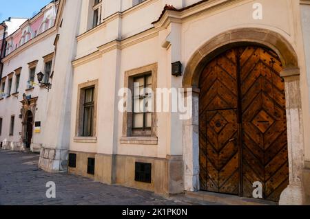 Grand arched entrance in Kraków, Poland. Stock Photo