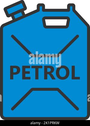 Fuel Canister Icon. Editable Bold Outline With Color Fill Design. Vector Illustration. Stock Vector