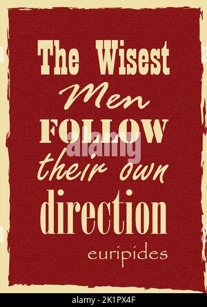 The wisest Men Euripides. Wise expressions of famous people. Vector illustration for design Stock Vector