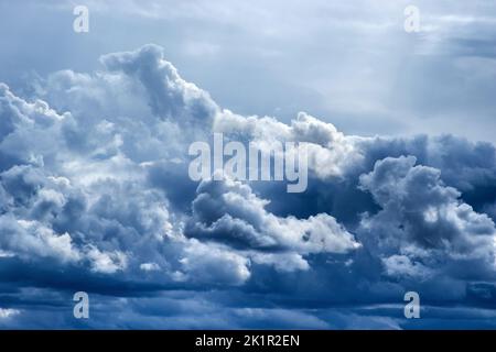 Image natural phenomenon dark clouds on gray sky Stock Photo