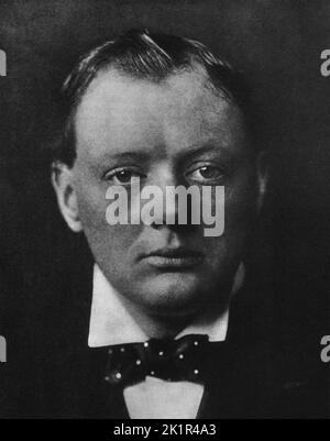 Winston Churchill aged 26. Newly elected MP for Oldham, Lancashire. 1901 Stock Photo