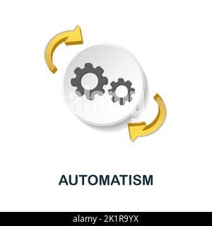 Automatism icon. 3d illustration from personal productivity collection. Creative Automatism 3d icon for web design, templates, infographics and more Stock Vector