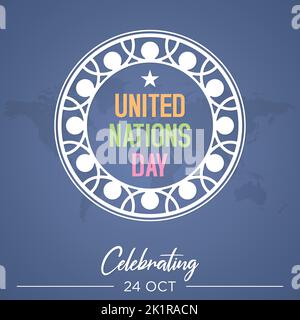 United Nations Day letter vector background. United Nation Day text banner. Vector illustration EPS.8 EPS.10 Stock Vector
