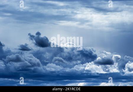 Image natural phenomenon dark clouds on gray sky Stock Photo