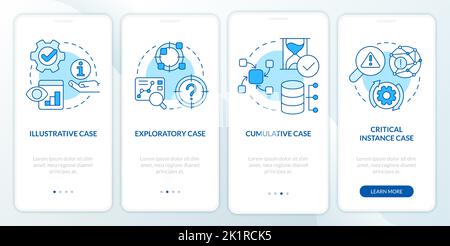 Types of case study onboarding mobile app screen Stock Vector Image ...