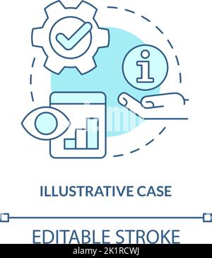Illustrative case turquoise concept icon Stock Vector