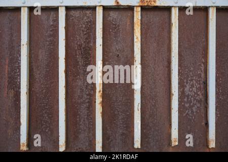 rusty iron floor and white rusty bars Stock Photo