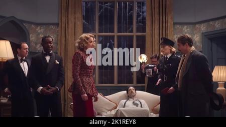 SEE HOW THEY RUN, from left: Sam Rockwell, Saoirse Ronan, 2022. ph ...