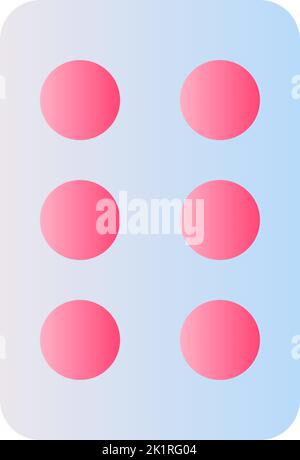Pills in blister pack flat gradient two-color ui icon Stock Vector