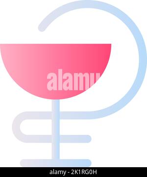 Bowl of Hygieia flat gradient two-color ui icon Stock Vector