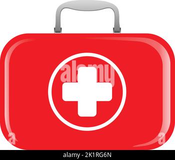 first aid kit on white background. Vector illustration Stock Vector