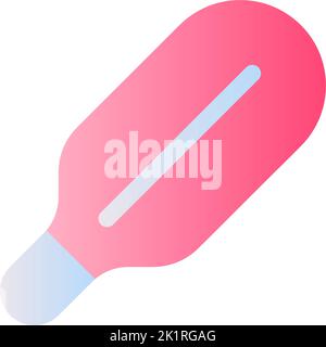 Medical thermometer flat gradient two-color ui icon Stock Vector