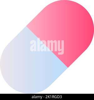 Capsule flat gradient two-color ui icon Stock Vector