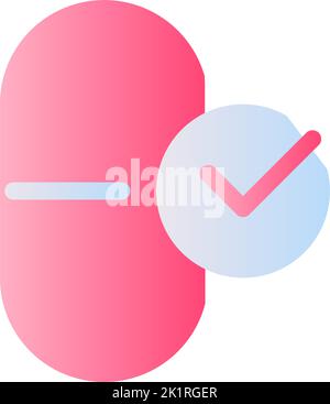 Take medication flat gradient two-color ui icon Stock Vector