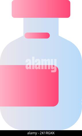 Medication bottle flat gradient two-color ui icon Stock Vector