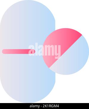 Dosage form flat gradient two-color ui icon Stock Vector