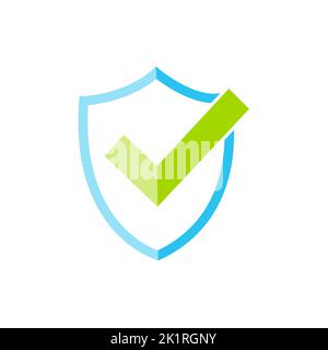 Check mark line icon. Accepted or Approve sign. Tick shield symbol. Quality design flat app element. Editable stroke Confirmed icon. Vector Stock Vector
