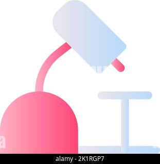 Microscope flat gradient two-color ui icon Stock Vector