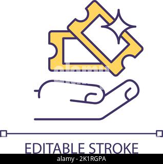Free tickets for show RGB color icon Stock Vector