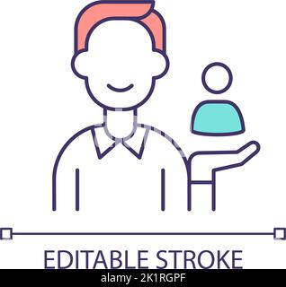 Mentor support RGB color icon Stock Vector