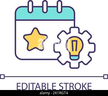 Innovations in events planning RGB color icon Stock Vector